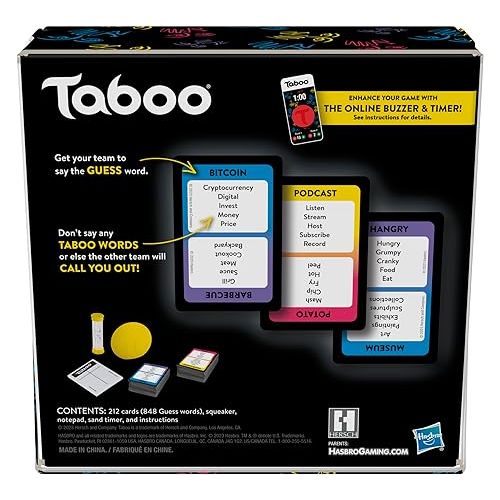 해즈브로 Hasbro Gaming Taboo Classic Game, Party Word Guessing Game for Adults and Teens, Board Game for 4+ Players Ages 13 and Up