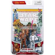 Hasbro Star Wars 2009 Comic Book Action Figure 2-Pack Han Solo in Stormtrooper Armor and Chewbacca