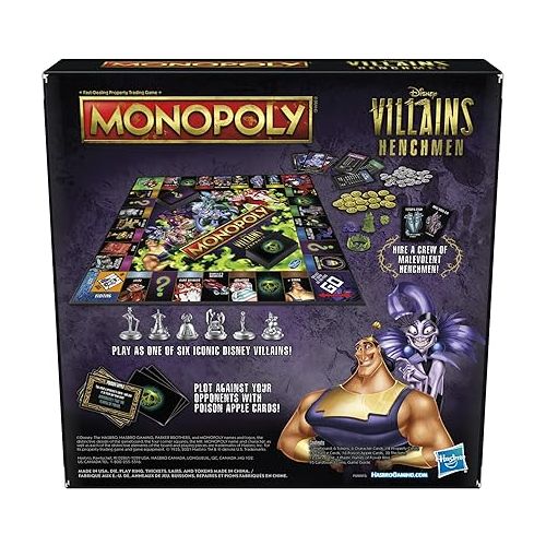 해즈브로 Hasbro Gaming Monopoly: Disney Villains Henchmen Edition Board Game for Kids Ages 8 and Up (Amazon Exclusive)