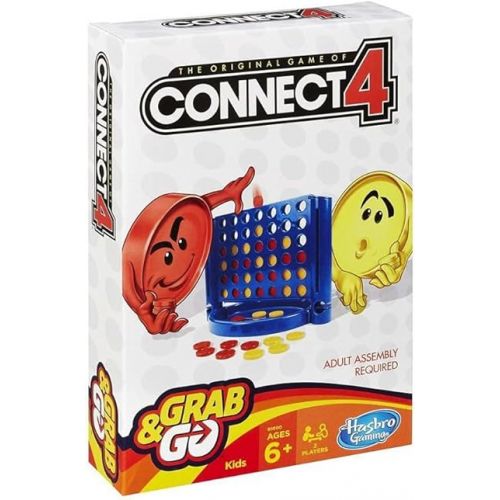 해즈브로 Hasbro Family Grab and Go Variety Pack Bundle: Clue, Monopoly, Connect 4 and Hungry Hungry Hippos Travel Sized Board Games (4 Items)