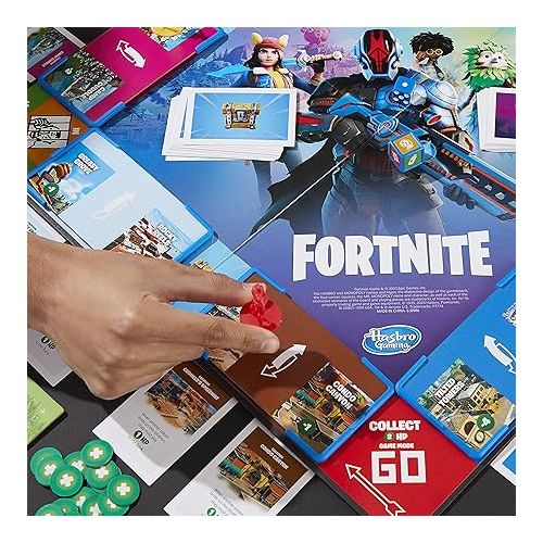 해즈브로 Hasbro Gaming Monopoly Flip Edition: Fortnite Board Game for Ages 13 Game Inspired by Fortnite Video Game, Board Games for Teens and Adults, 2-4 Players