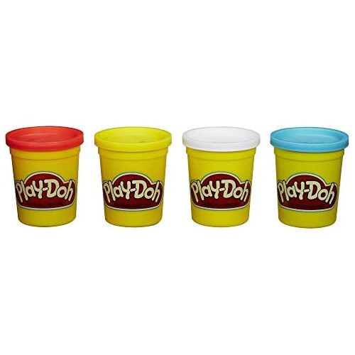 해즈브로 [아마존베스트]Hasbro Play-Doh 4-Pack of Colors 16 Ounce Total - Red, Yellow, White and Blue