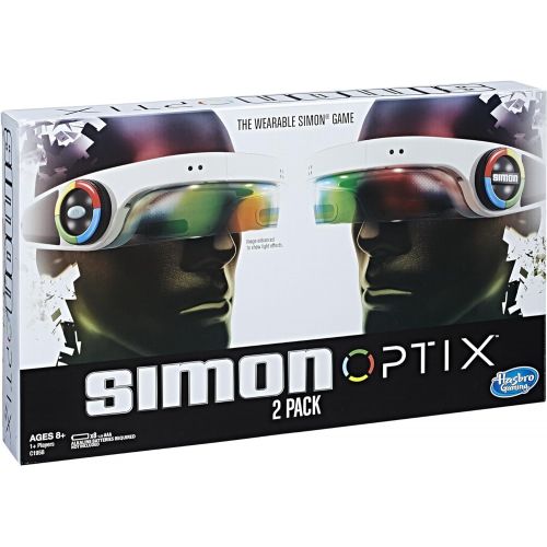 해즈브로 [아마존베스트]Simon Optix Game - 2 Headsets Included - Wearable Version of a Classic Game - Raise Your Hands in The Correct Color Pattern to Succeed - Play Solo or with Your Friends - Batteries