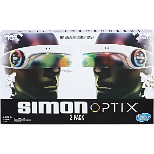 해즈브로 [아마존베스트]Simon Optix Game - 2 Headsets Included - Wearable Version of a Classic Game - Raise Your Hands in The Correct Color Pattern to Succeed - Play Solo or with Your Friends - Batteries