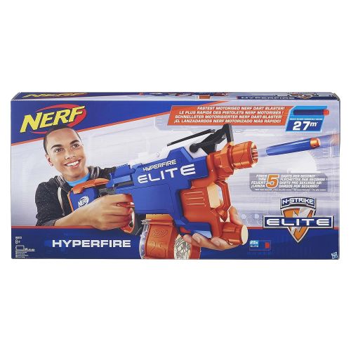 해즈브로 [아마존 핫딜]  [아마존핫딜]Hasbro B5573EU4 - N-Strike Elite Hyper-Fire halbautomatischer Spielzeugblaster, mit Trommelmagazin