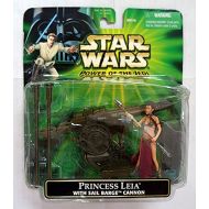 Hasbro Princess Leia in Slave Girl Costume with Sail Barge Cannon Star Wars Power of the Force 3 3/4 Inch Action Figure