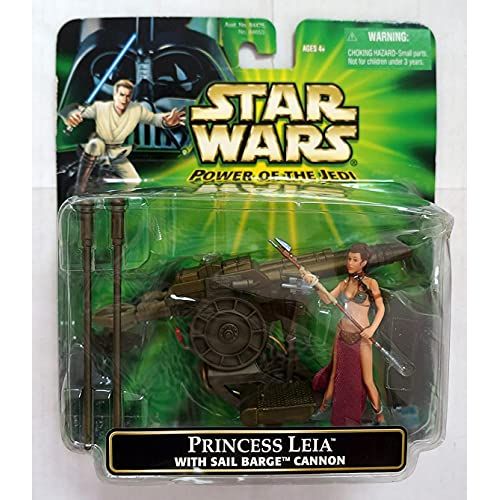 해즈브로 Hasbro Princess Leia in Slave Girl Costume with Sail Barge Cannon Star Wars Power of the Force 3 3/4 Inch Action Figure
