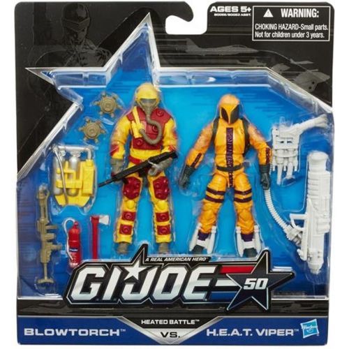 해즈브로 Hasbro G.I. Joe 50th Anniversary Exclusive Action Figure 2-Pack Heated Battle [Blowtorch vs. H.E.A.T. Viper]