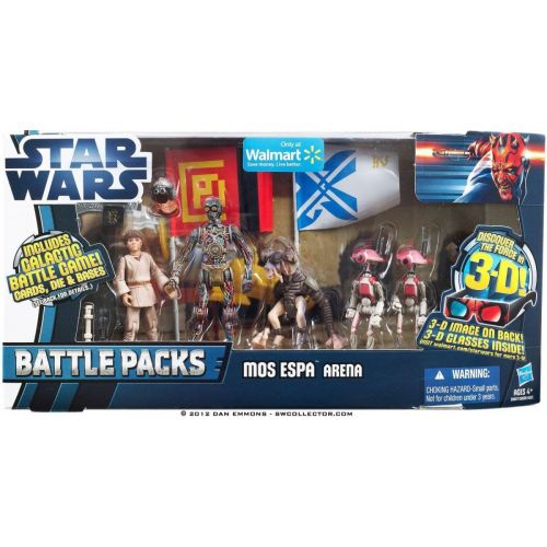 해즈브로 Hasbro Star Wars 2012 Clone Wars Exclusive Battle Pack Mos Espa Arena C3P0, Anakin S...