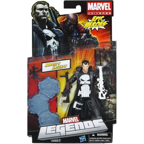 해즈브로 Hasbro Marvel Universe Marvel Legends Epic Heroes Series Marvels Knights The Punisher (White Skull Shirt and Belt Variant) 6-inch Action Figure