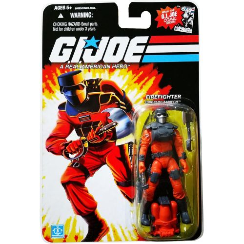 해즈브로 Hasbro G.I. Joe 25th Anniversary Comic Series Cardback: Barbecue (Firefighter) 3.75 Inch Action Figure