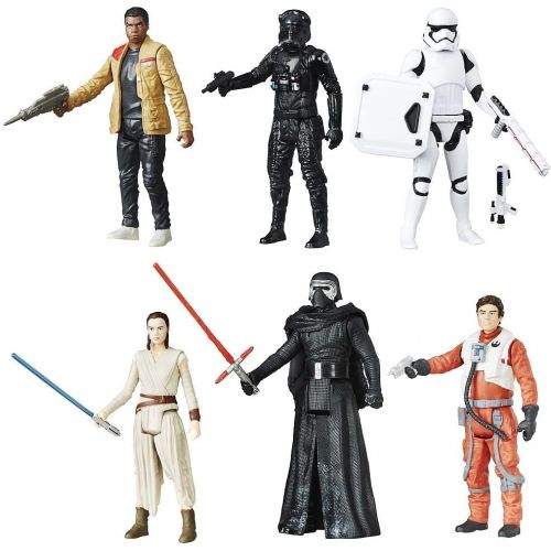 해즈브로 Hasbro Star Wars The Force Awakens Rey vs Kylo Ren, Poe vs Tie Fighter Pilot & Finn vs FN-2199 Exclusive 3.75 Action Figure 6-Pack