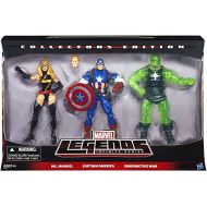 Hasbro Marvel Legends Infinite Collectors Edition Ms. Marvel. Captain America & Radioactive Man by HASBO