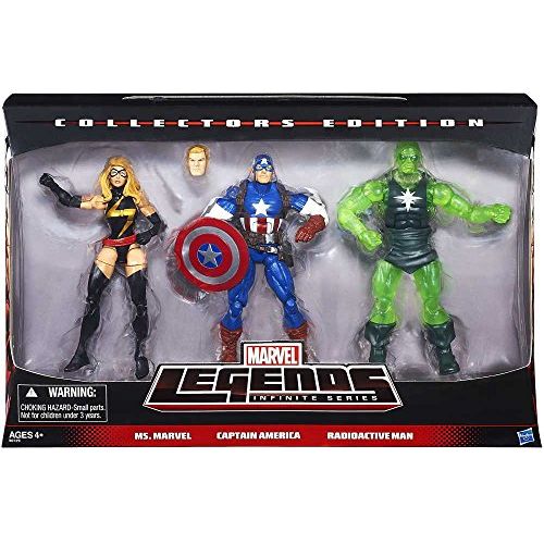 해즈브로 Hasbro Marvel Legends Infinite Collectors Edition Ms. Marvel. Captain America & Radioactive Man by HASBO