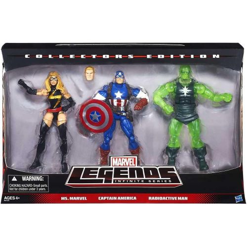 해즈브로 Hasbro Marvel Legends Infinite Collectors Edition Ms. Marvel. Captain America & Radioactive Man by HASBO