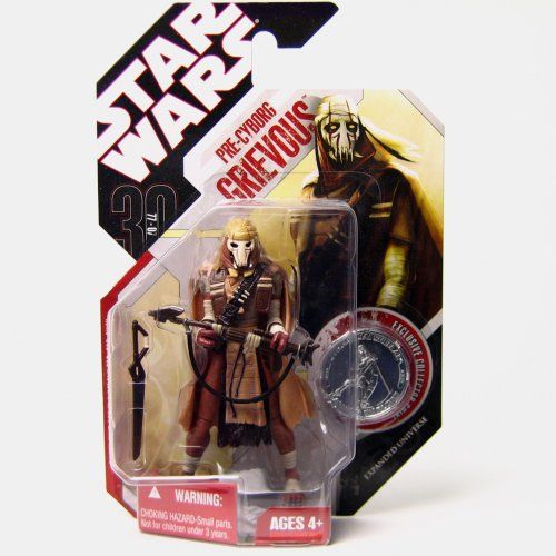 해즈브로 Hasbro Star Wars 30th Anniversary Pre-Cyborg Grievous Action Figure #36 with Coin