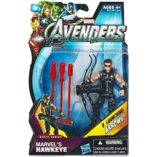 해즈브로 Hasbro Marvel Avengers Movie 4 Inch Action Figure Marvels Hawkeye Sunglasses 3 Launching Arrows!