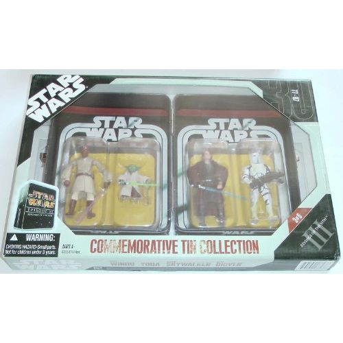 해즈브로 Hasbro Star Wars Episode III 3 Collectible Tin Action Figure Set REVENGE OF THE SITH