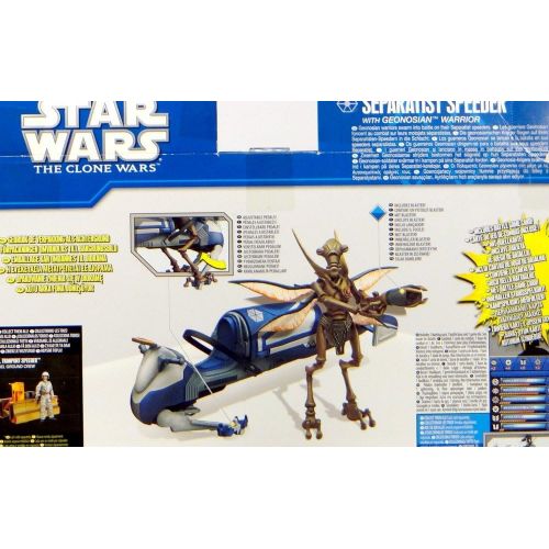 해즈브로 Hasbro Star Wars Clone Wars 2011 Exclusive Vehicle Action Figure Pack Separtist Speeder with Geonosian Warrior