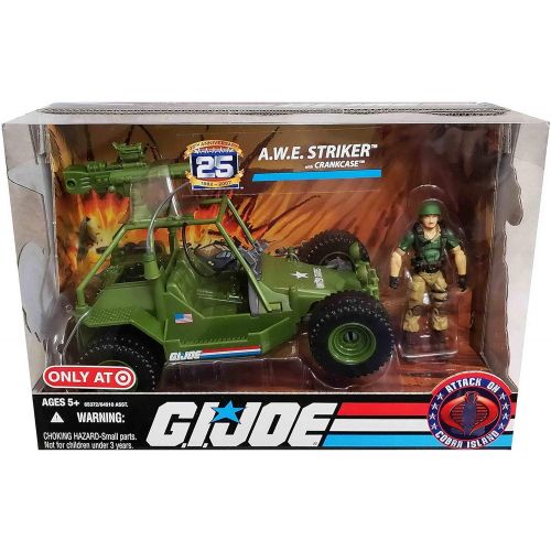 해즈브로 Hasbro G.I. Joe 25th Anniversary Attack on Cobra Island Exclusive A.W.E Striker (All Weather and Environment) AWE with Crankcase Action Figure