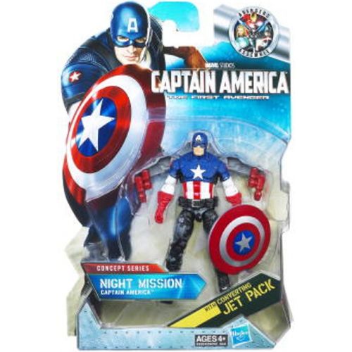 해즈브로 Hasbro Captain America Movie 4 Inch Series 3 Action Figure #14 Night Mission Captain...