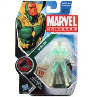 Hasbro Marvel Universe Year 2009 Series 4 Inch Tall Action Figure #6 - Variant Translucent VISION with Removable Cape and Figure Display Stand Plus Bonus Classified File with Secret Code