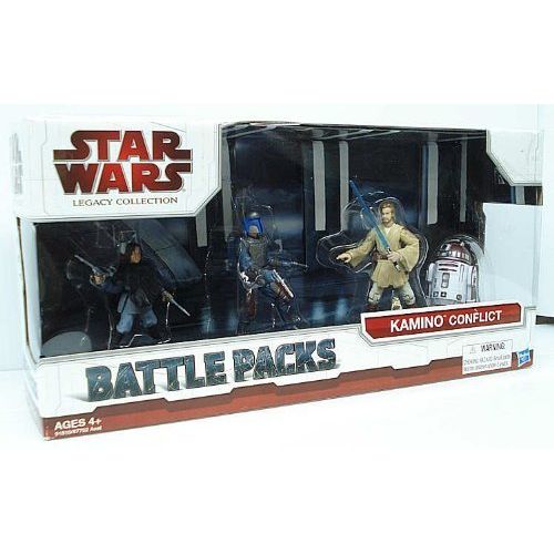 해즈브로 Star Wars Legacy Collection Battle Packs - Kamino Conflict - Obi-Wan Kenobi, Jango Fett, Boba Fett + by Hasbro