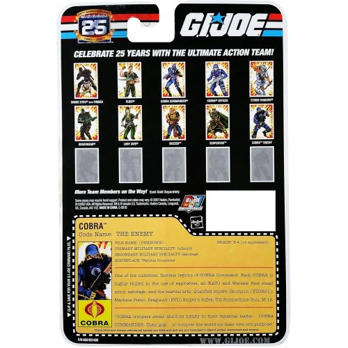 해즈브로 Hasbro G.I. Joe 25th Anniversary: Cobra Trooper (The Enemy) 3-3/4 Inch Action Figure