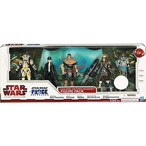 해즈브로 Hasbro Star Wars 2010 Legacy Collection Exclusive Force Unleashed Action Figure 5Pack #1 Imperial EVO Trooper, Juno Eclipse, Galen Marek, Rahm Kotas Militia Elite & Shadow Stormtrooper