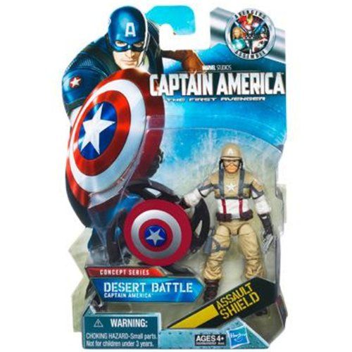 해즈브로 Hasbro Captain America Movie 4 Inch Action Figure #16 Desert Battle Captain America Assault Shield