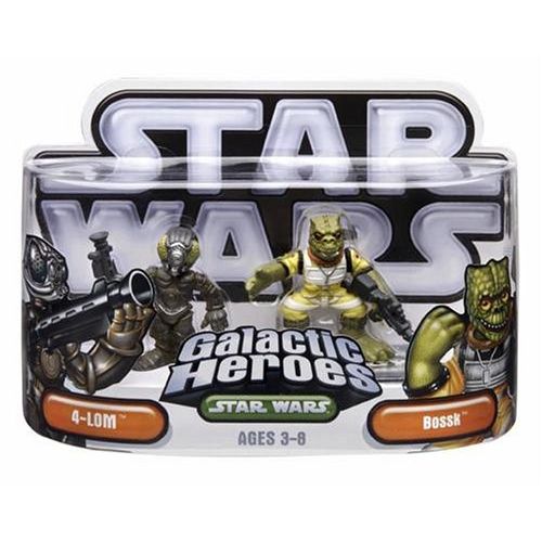 해즈브로 Hasbro 85419 Star Wars Galactic Heroes Mini-Figure 2 Pack - 4-LOM & Bossk