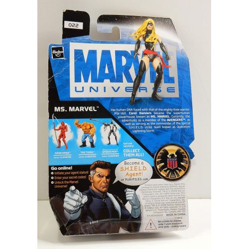 해즈브로 Hasbro Marvel Universe 3 3/4 Inch Series 3 Action Figure #22 Ms. Marvel Black Outfit