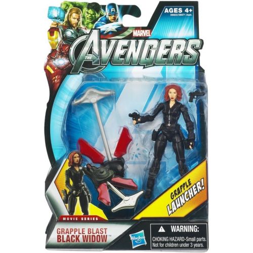 해즈브로 Hasbro Marvel Avengers Movie 4 Inch Action Figure Grapple Blast Black Widow Grapple Launcher!
