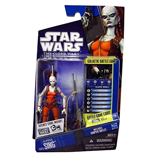 해즈브로 Hasbro Star Wars 2010 Clone Wars Animated Action Figure CW No. 11 Aurra Sing