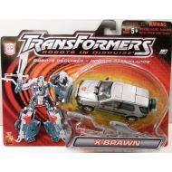 Transformers RID Robots in Disguise X-BRAWN (Silver) Autobot Action Figure (2001 Hasbro)