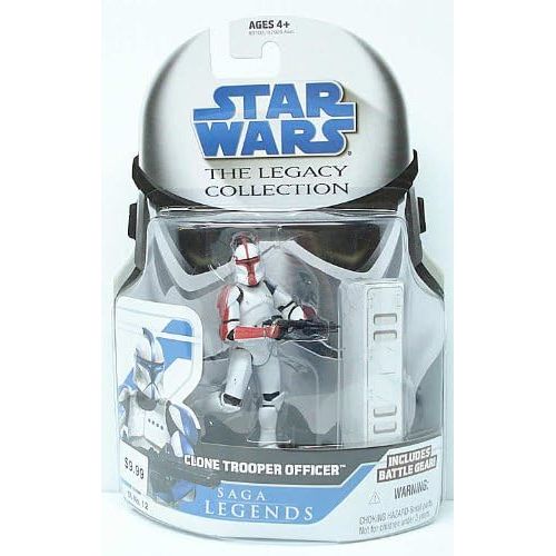 해즈브로 Hasbro Star Wars Saga Legends Basic Figures- Clone Trooper Officer Red