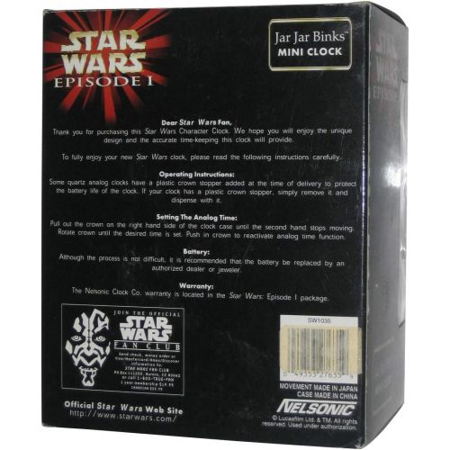 해즈브로 Hasbro Star Wars Episode I Jar Jar Binks Mini Figure Clock