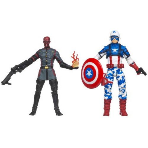 해즈브로 Captain America and Red Skull Exclusive Captain America Action Figure 2 Pack by Hasbro