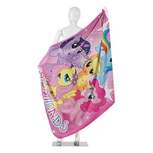 해즈브로 Hasbros My Little Pony, Happy Herd Fleece Throw Blanket, 45 x 60, Multi Color