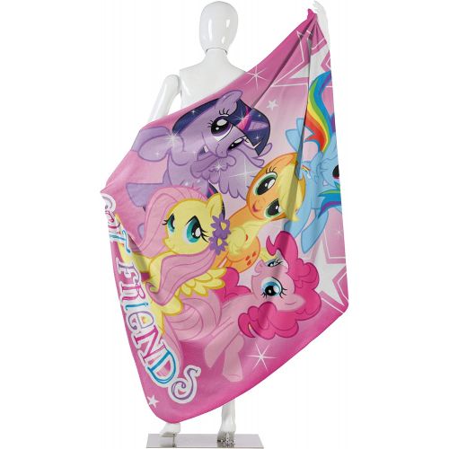 해즈브로 Hasbros My Little Pony, Happy Herd Fleece Throw Blanket, 45 x 60, Multi Color