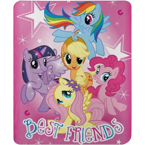 해즈브로 Hasbros My Little Pony, Happy Herd Fleece Throw Blanket, 45 x 60, Multi Color