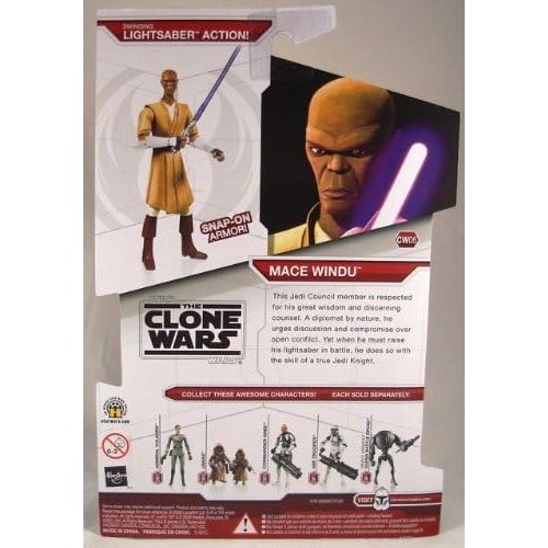 해즈브로 Hasbro Star Wars Clone Wars Animated Action Figure Mace Windu