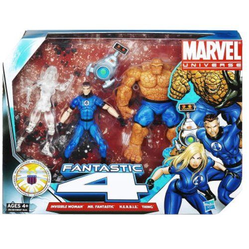 해즈브로 Hasbro Marvel Universe 3 3/4 Inch Action Figure 3Pack Fantastic Four with Clear Invi