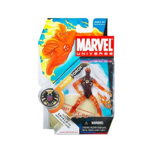 해즈브로 Hasbro Marvel Universe 3 3/4 Series 1 Action Figure Human Torch in Flames