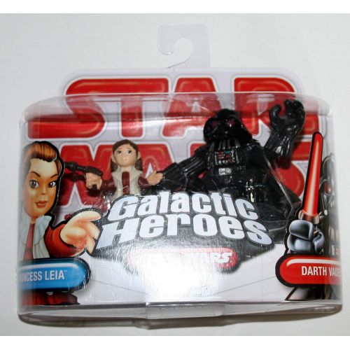 해즈브로 Star Wars 2009 Galactic Heroes 2-Pack Princess Leia and Darth Vader by Hasbro