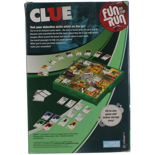 해즈브로 Hasbro Fun On The Run CLUE Travel Game