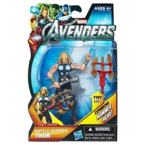 해즈브로 Hasbro The Avengers 2012 Comic Series Battle Hammer Thor 4 inch Action Figure