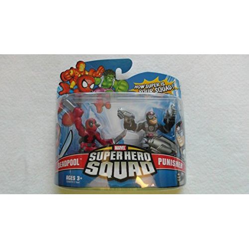 해즈브로 Marvel Superhero Squad Hasbro Series 6 Mini 3 Inch Figure 2-Pack Punisher & Deadpool