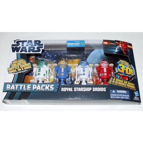 해즈브로 Star Wars 2012 Clone Wars Exclusive Battle Pack Royal Starship Droids R2R9, R... by Hasbro