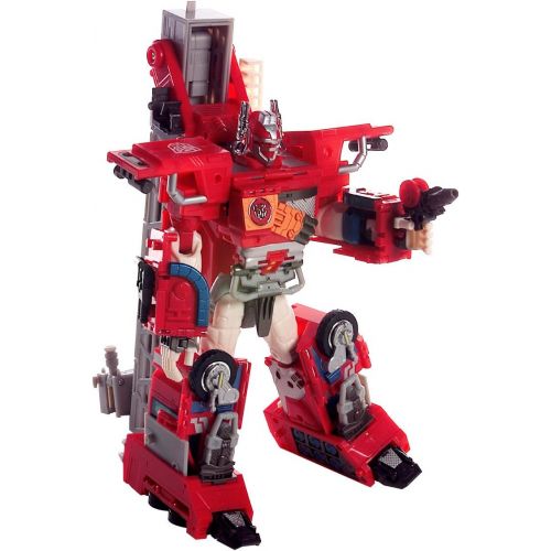 해즈브로 Transformers RID Robots in Disguise Deluxe Electronic light & Sound OPTIMUS PRIME Fire Truck (2001 Hasbro)